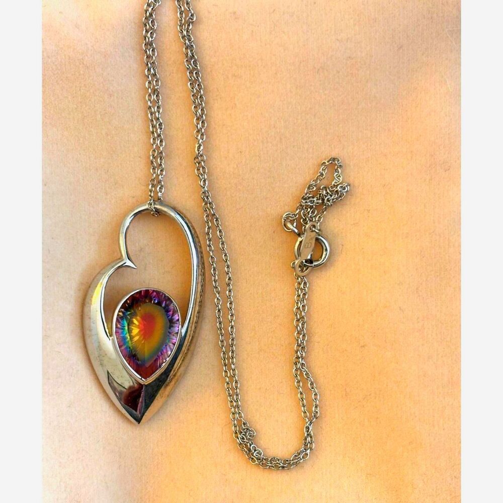 Sterling Silver Celestial Starlight Quartz Doublet Pendant Necklace